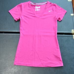 Nike Dri Fit Pink Short Sleeve Shirt w/ Small Pink X-Small